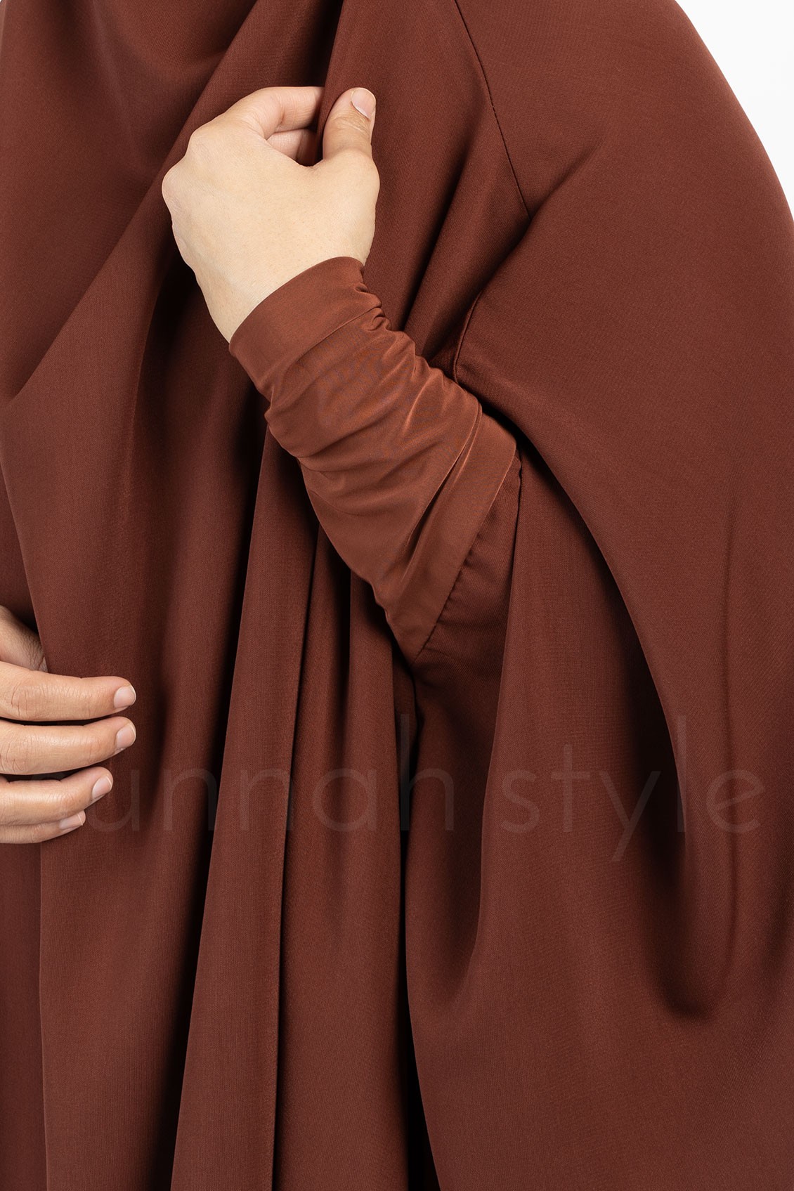 Sunnah Style Plain Full Length Jilbab Dark Amber